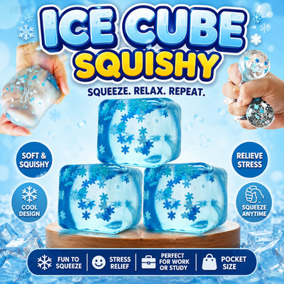 Ice Cube Fidget Toys, Stress Relief Ball for Adults Kids Anxiety, Sensory Toys