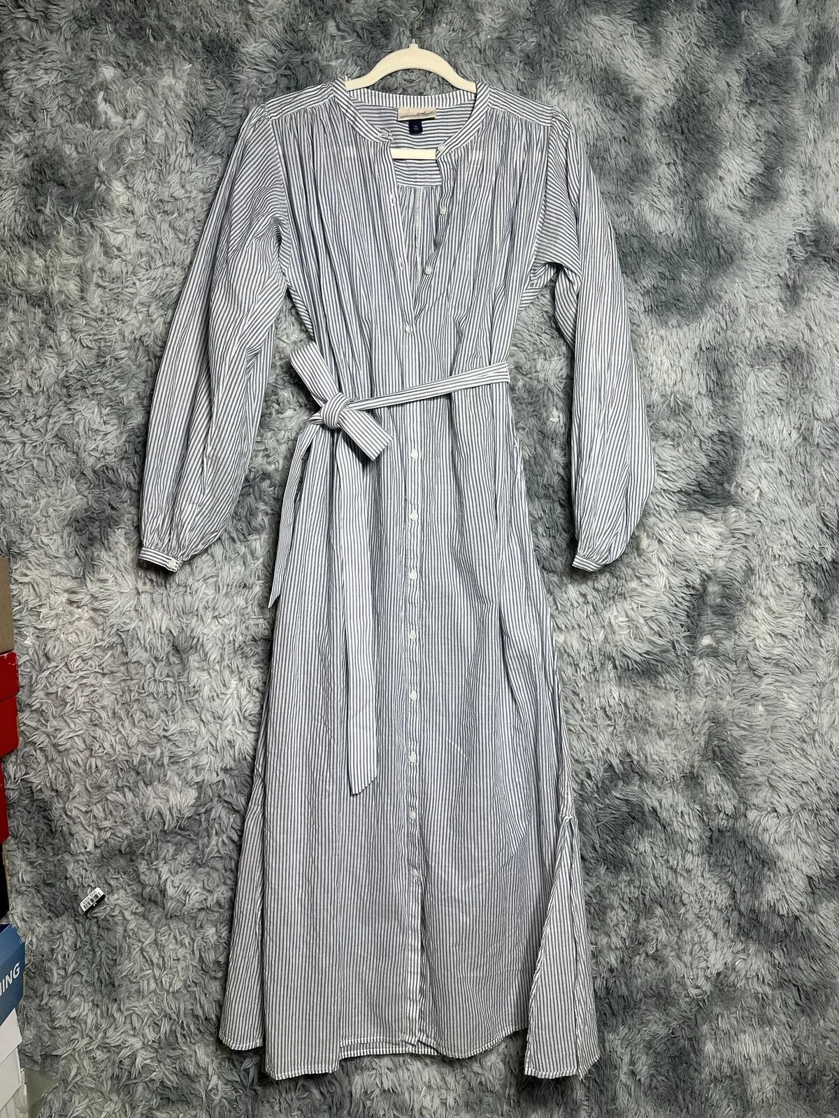 Striped Long Sleeve Maxi Dress with Waist Tie
Opens in a new window or tab
