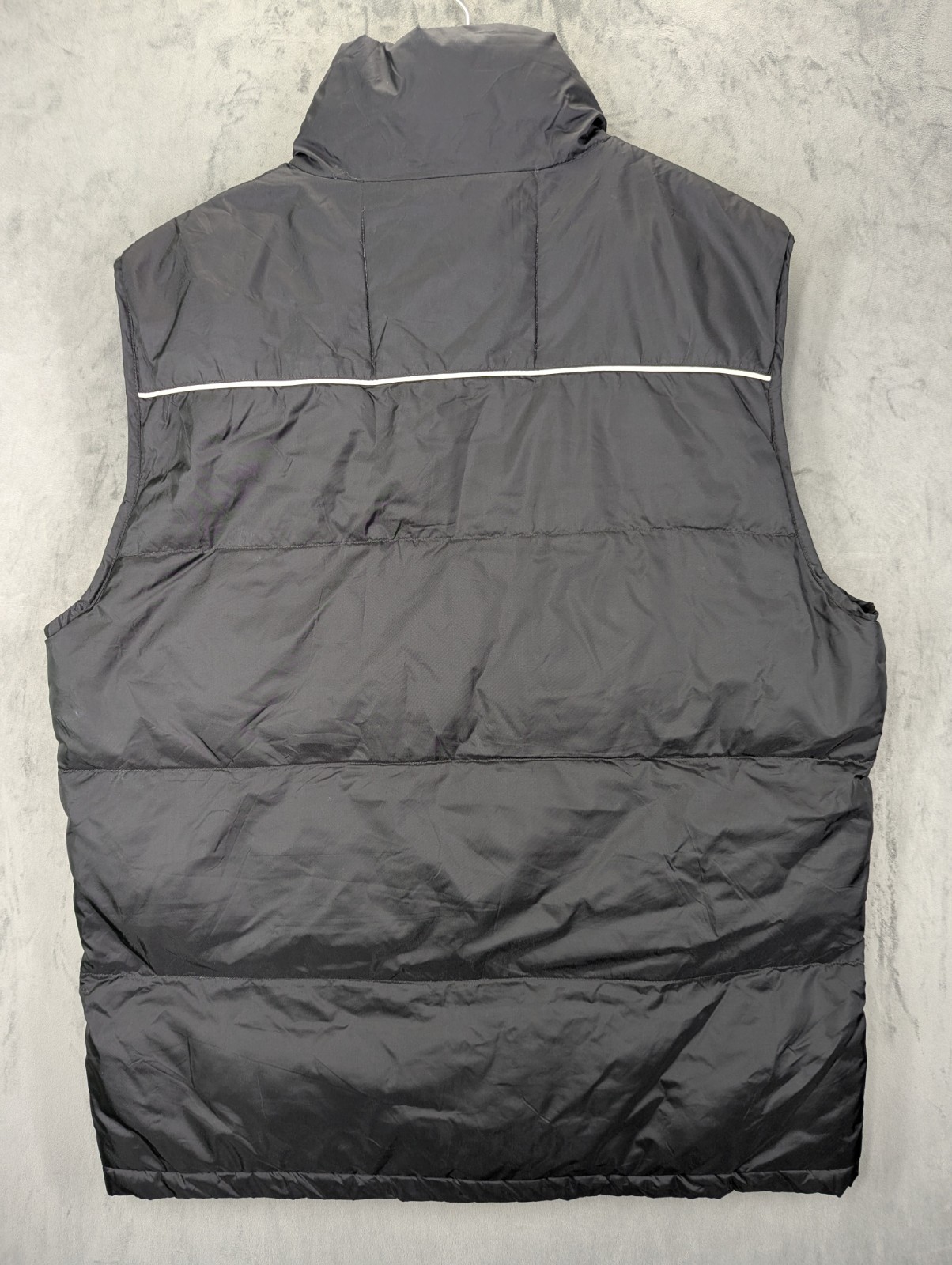Fila Puffer Gilet Vest Men's Size XL Full Zip Nylon Shell Pockets Black image 6