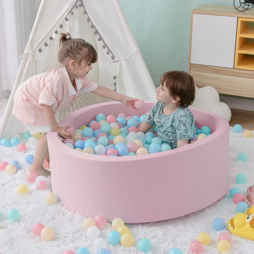 Bällebad für Kleinkinder, 35,4"x 11,8" Schaumstoff Bällebad, Indoor weich rund Baby Pl... - Bild 6 von 8