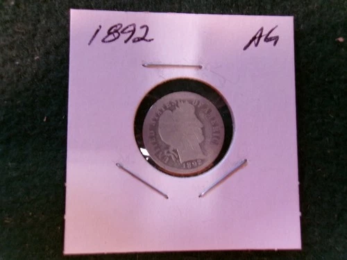 1892 Barber Dime, 90% Silver