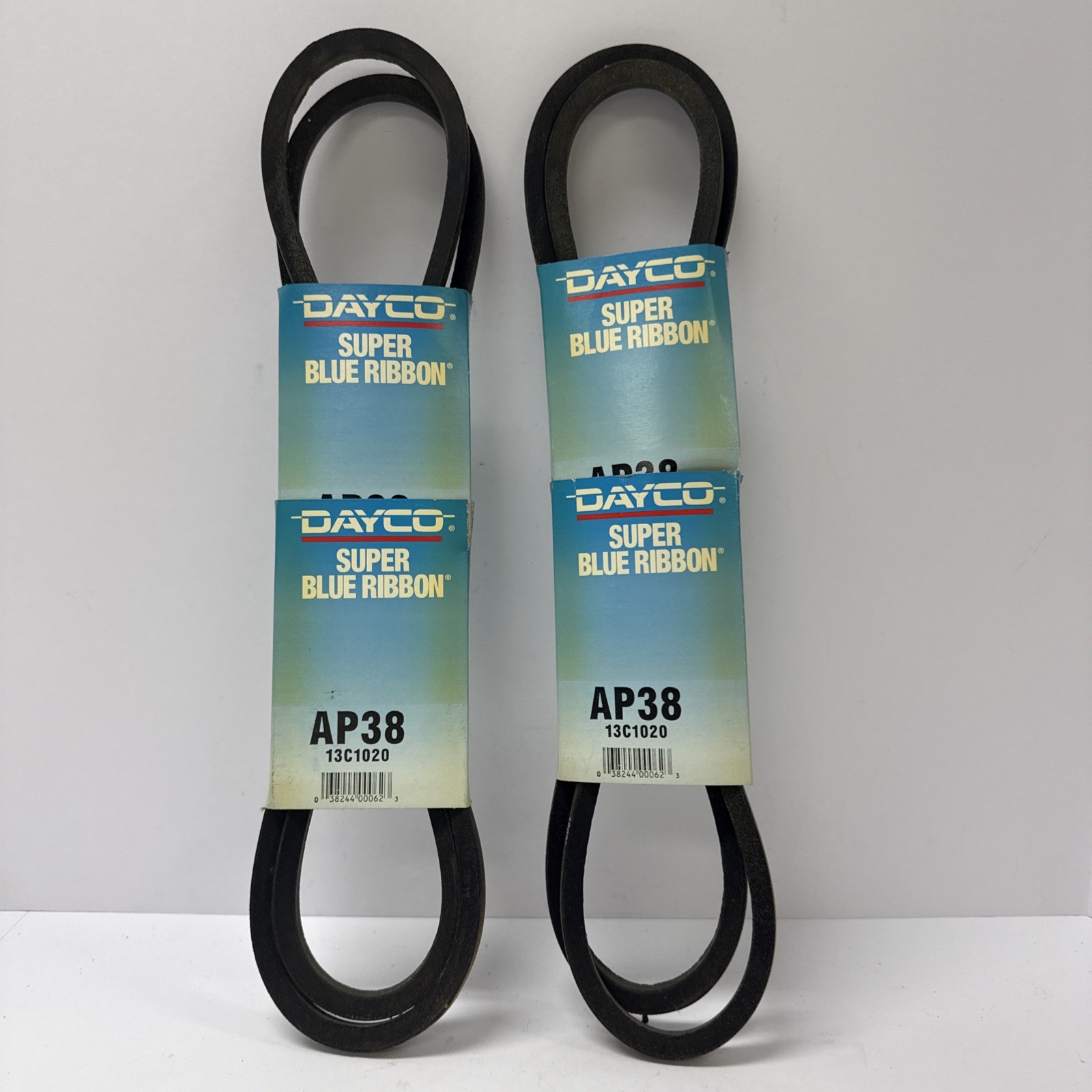Lot Of 4 Dayco Super Blue Ribbon AP38 V-Belts NOS Industrial Drive Belts