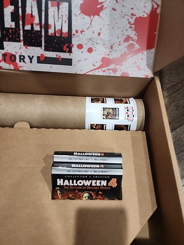 HALLOWEEN 1-5 Blu-ray Collectors Box Set Posters Vinyl Scream Factory New - Imagen 2 de 5