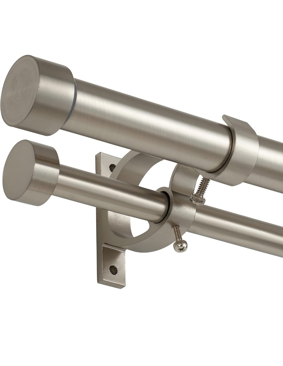 Double Curtain Rods 72 To 144 Inches (6-12 Feet),1-inches(b682)