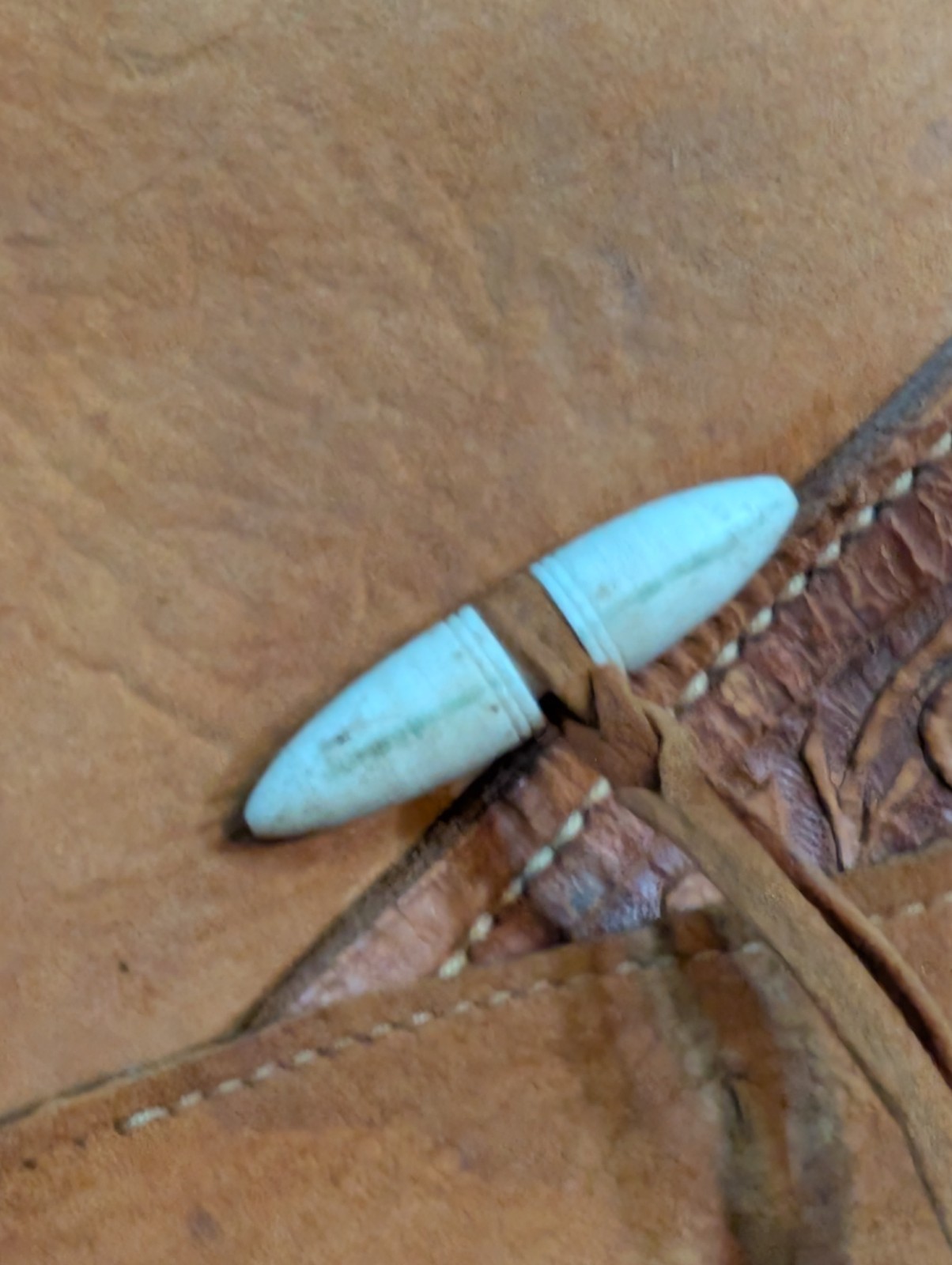 Vtg Leather Western Adult Tooled Leather Batwing Chaps 