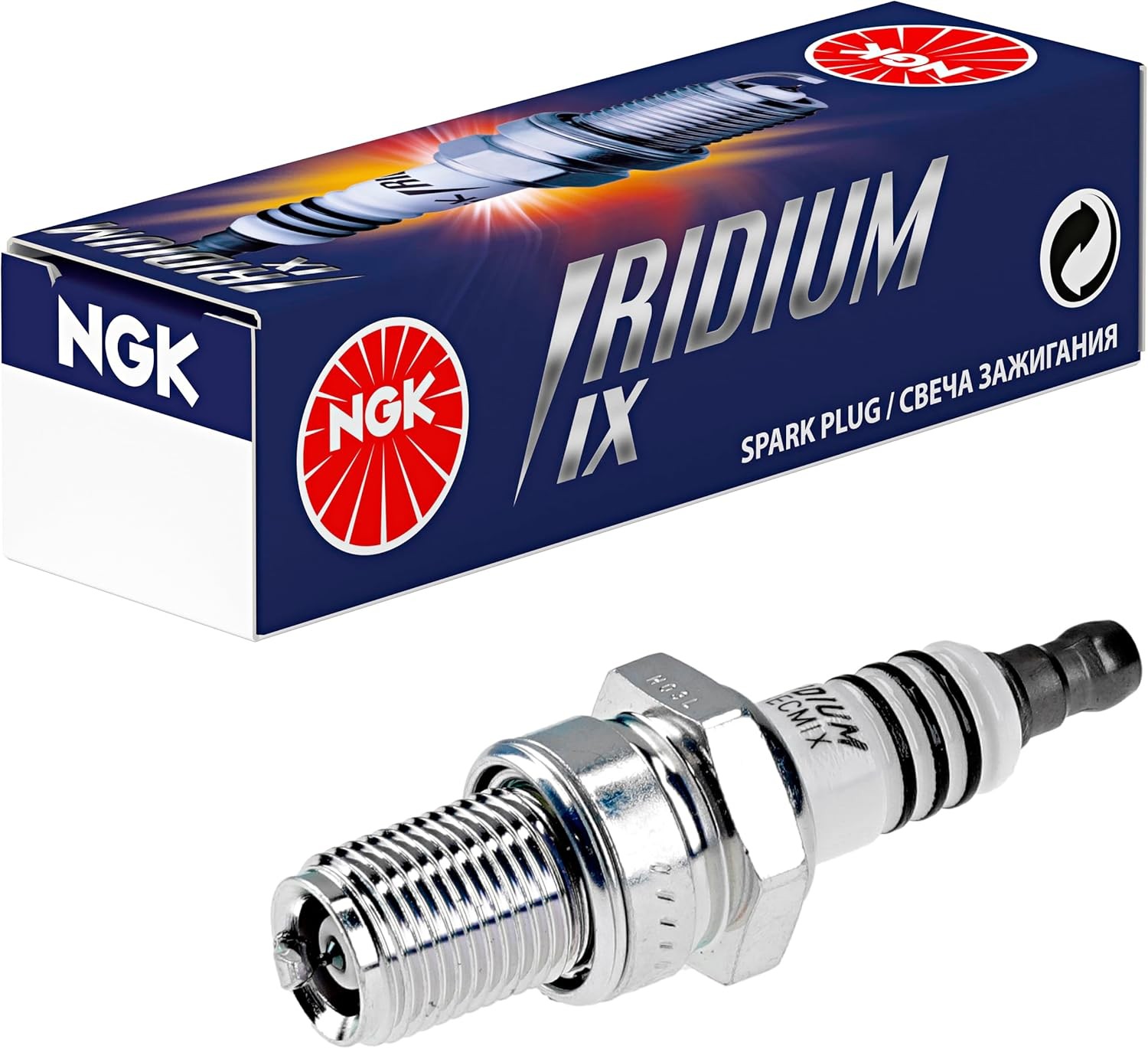 NGK 2707 BR9ECMIX Iridium IX Spark Plug, Pack of 1, One Size 