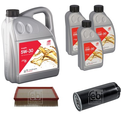 FEBI BILSTEIN Inspektionspaket 8L Longlife 5W-30 für Audi A6 Avant 4B C5 S6