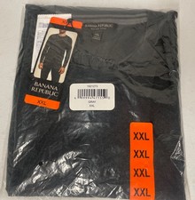 Banana Republic Mens Merino Wool Crew Neck Sweater Pullover GRAY Lightweight XXL