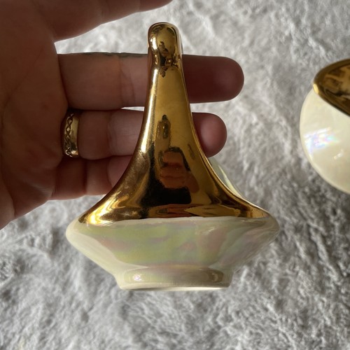 Set zuccheriera e cremiera vintage Pearl Irisdescent MCM 22k Accent China Co. USA - Foto 4 di 7