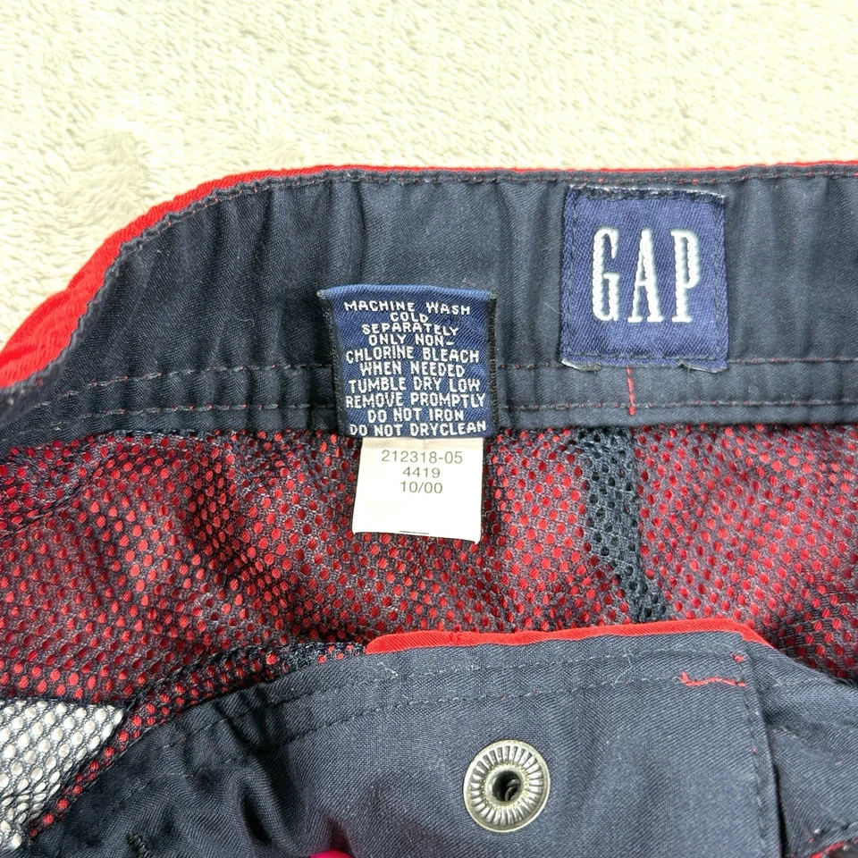 Pantalón cargo Gap niños XS 4 rojo utilitario Gorpcore suelto holgado ajustable Foto 4 de 4