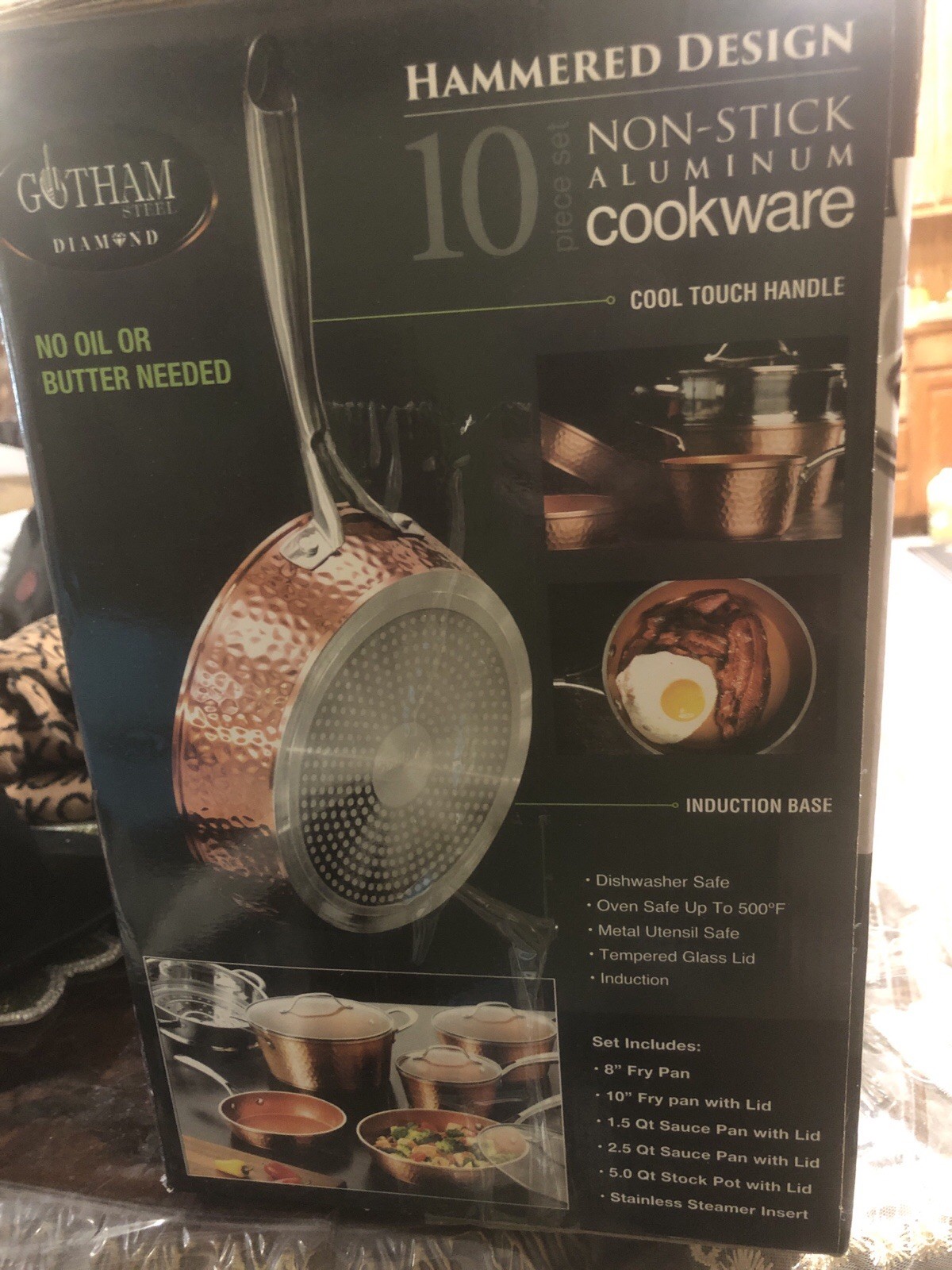 Gotham Steel Diamond Hammered Design New In Box