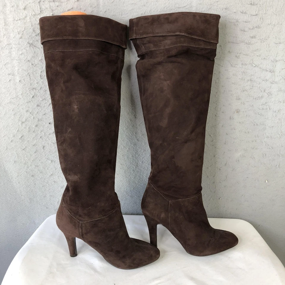 Botas Colin Stuart para mujer talla 8B gamuza sobre la rodilla zapatos de tacón alto Foto 3 de 4