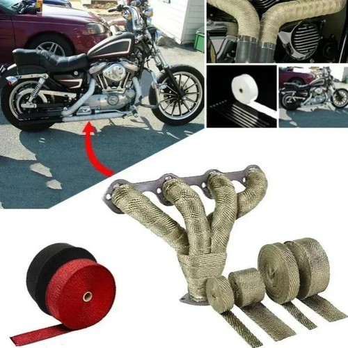 Fiberglass Thermal Tape 5m/Roll Exhaust Pipe Heat Insulation Self-adhesive Wrap - Picture 24 of 24
