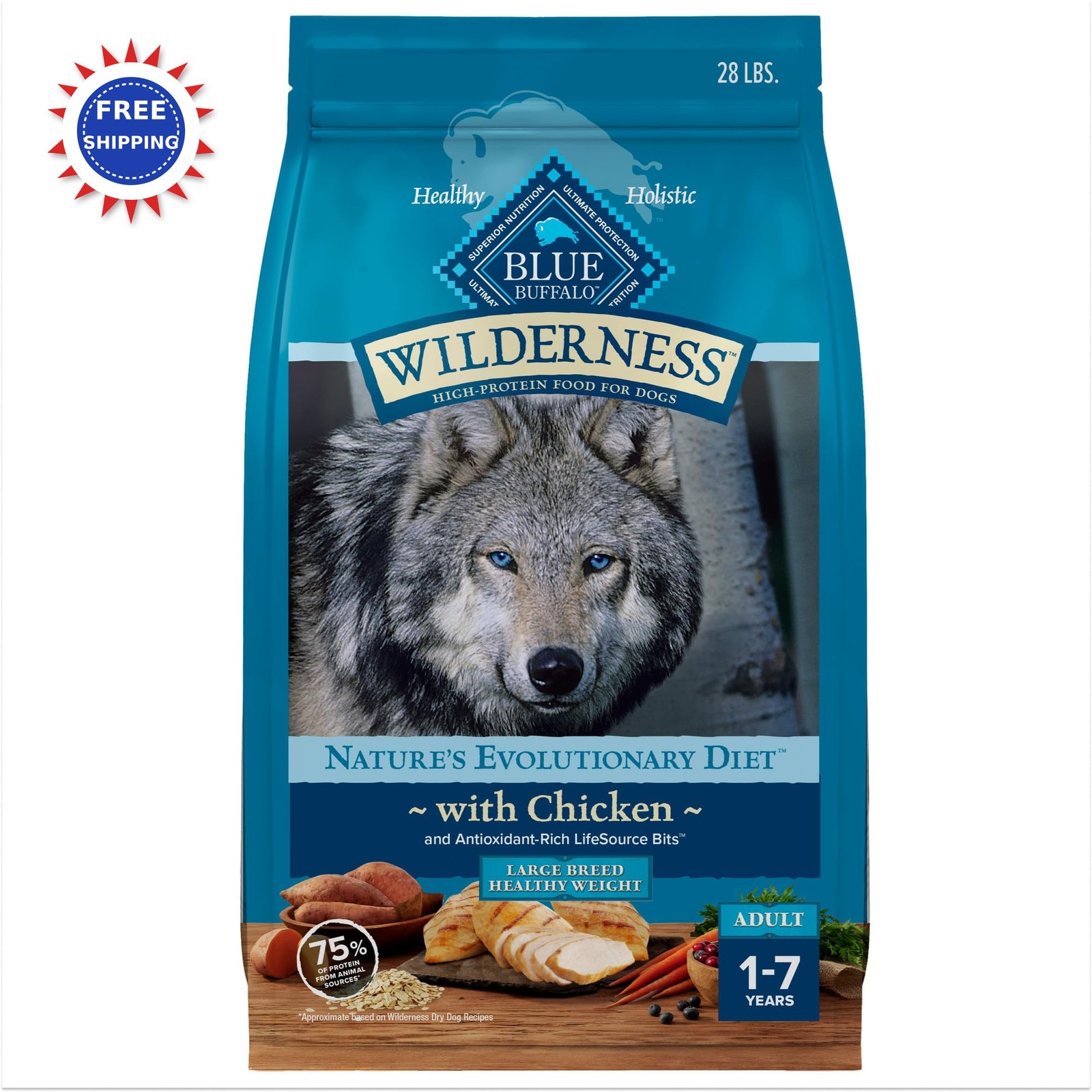 Blue Buffalo Wilderness Natural High Protein Large Breed Adu