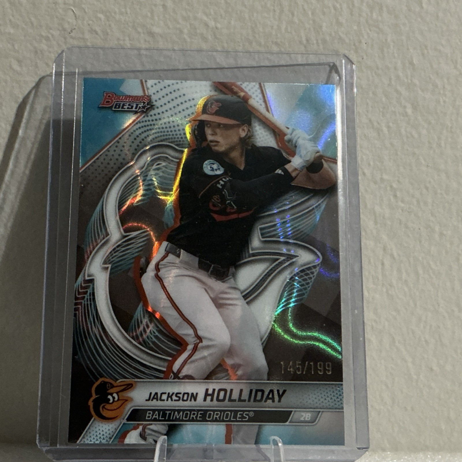 Topps 2024 Bowman's Best Jackson Holliday #13 Aqua Lava Refractor /199 Orioles
