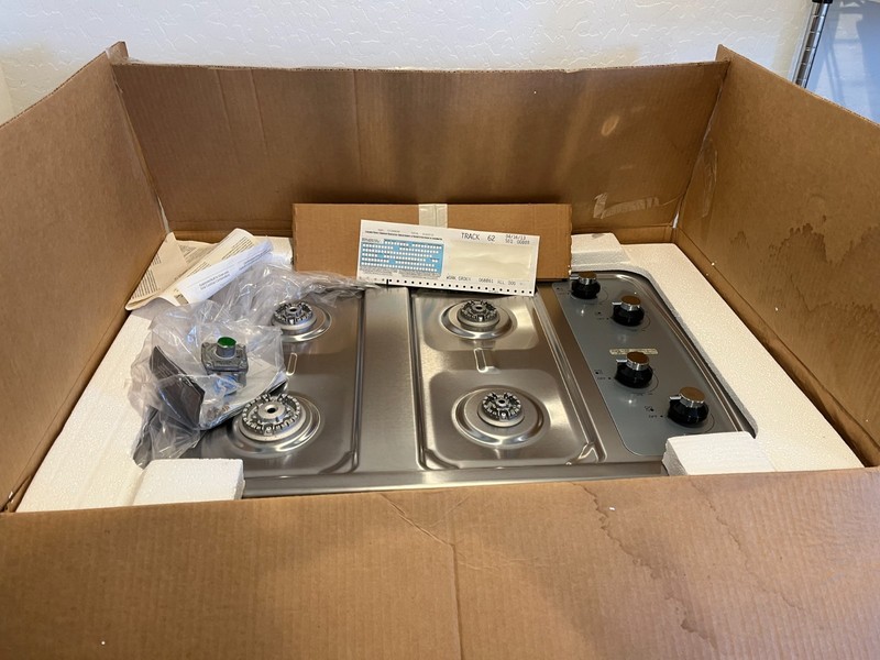 Stainless Steel IKEA Eldig 4 Burner Gas Stovetop - Still in Box