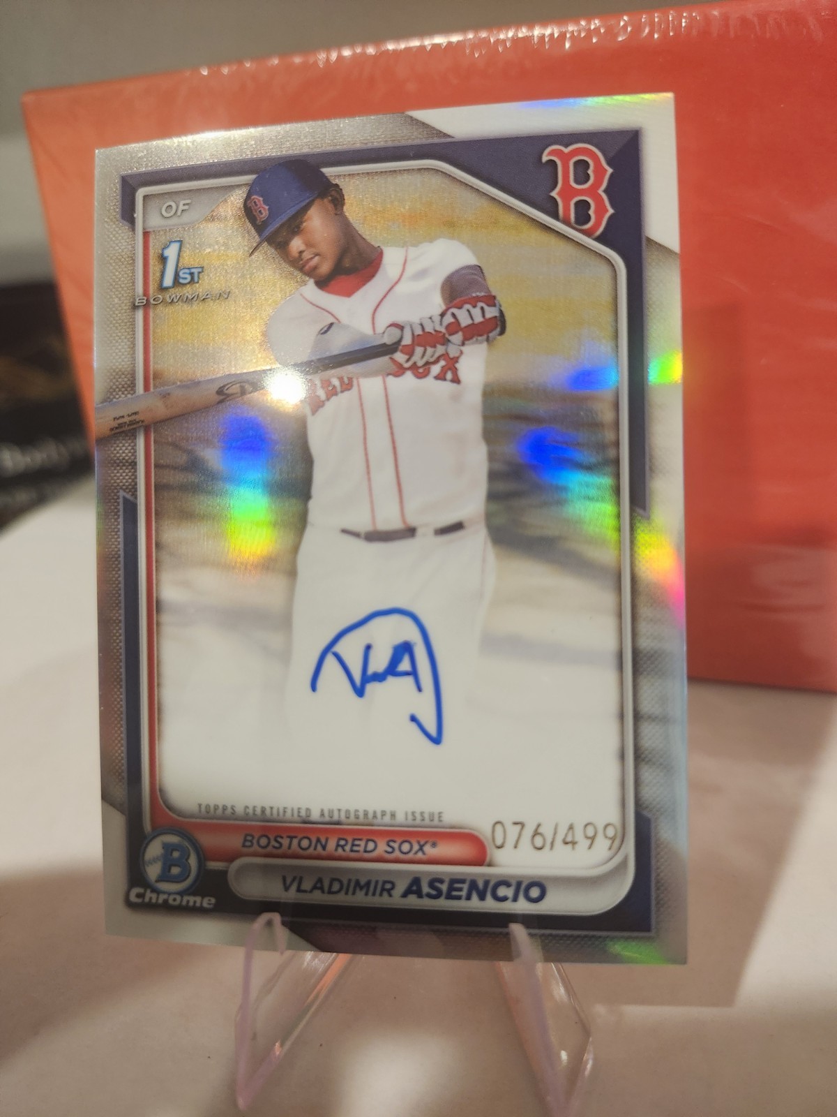 2024 Bowman Chrome - Prospect Autographs Vladimir Asencio #CPA-VA Refractor /499