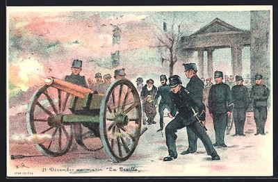 Künstler-AK Serex: 31 Décembre au maton, La Treille, schweizer Artillerie 