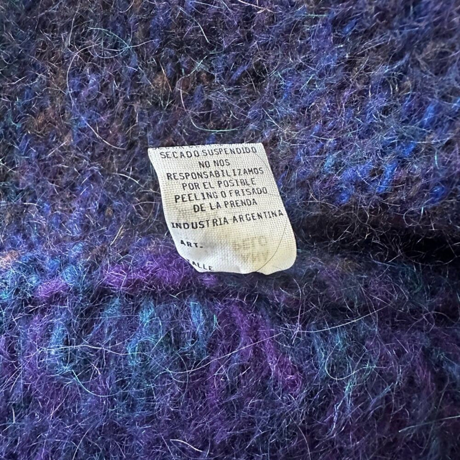 Multicolor Argentina WOOL Patchwork Cardigan - Bl… - image 6