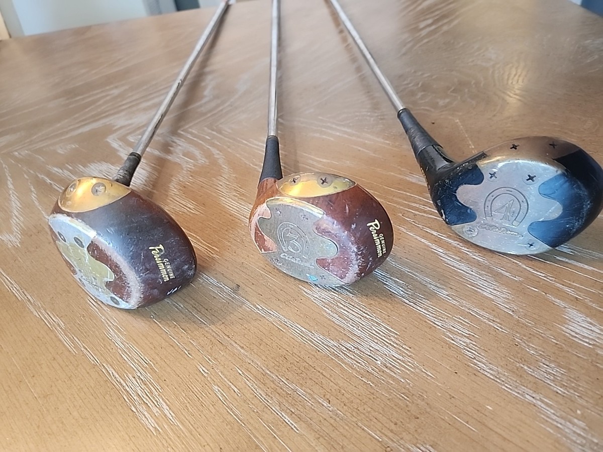 Vintage Persimmon Citation Woods Power Bilt 1W 3W 4W Steel Shaft