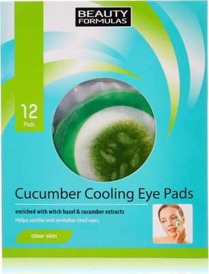 Beauty Formulas Clear Skin Gurke kühlende Augenpads - 1 Packung mit 12 Fuß