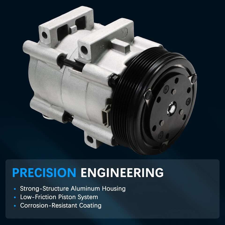 Compresor de aire acondicionado apto para Ford F-150 F-250 F-350 F-550 1997-2007 4,6 L 5,4 L Foto 3 de 4