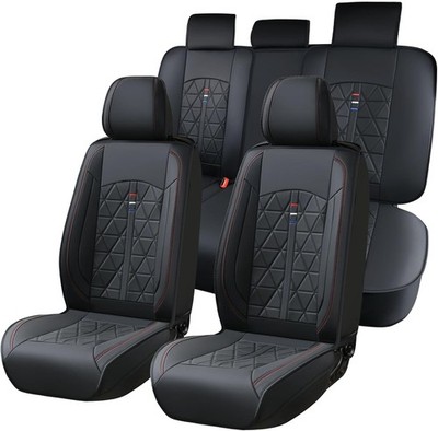 Für Toyota Luxus Sitzschutzüberzug 5-Sitzer Komplettset wasserdichtem Kunstleder