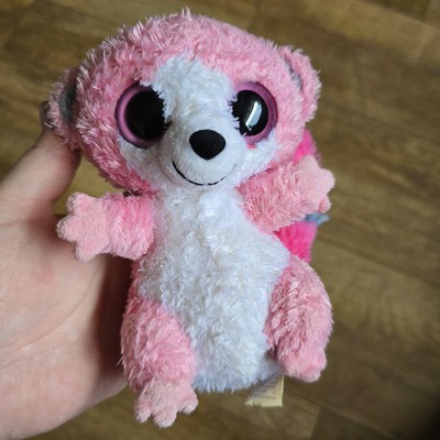 2009年製 Ty Beanie Boos「バブルガム」ピンクのブッシュベイビー Ty Beanie Boo Becca Pink Bush Baby Plush 6 ぬいぐるみ