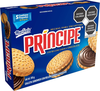 Galletas Príncipe, 5 Paquetes, 315G