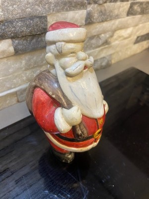 Vintage MCM Chalk-ware Or Plaster Santa Clause