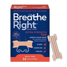 Nasal Strips, Extra Strength Tan Nose Strips, Drug-Free Nasal Congestion Reli...