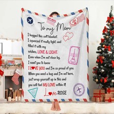 Mothers Day Gift for Mom Blanket Present Birthday