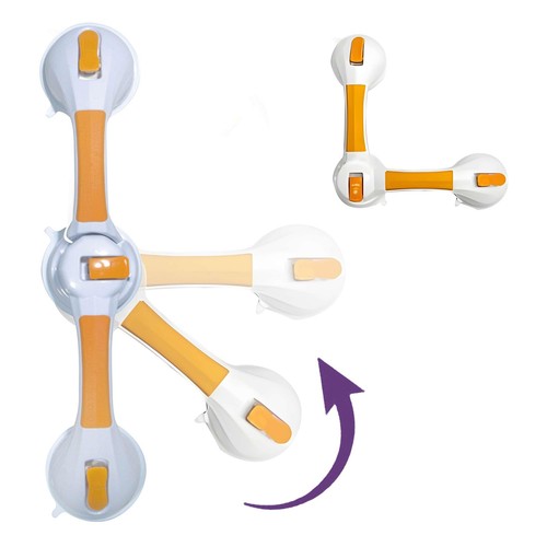 Rotating Suction Grab Bar for Shower and Bathtub - Tool Free Suction Cup Bath... - 第 8/8 張圖片
