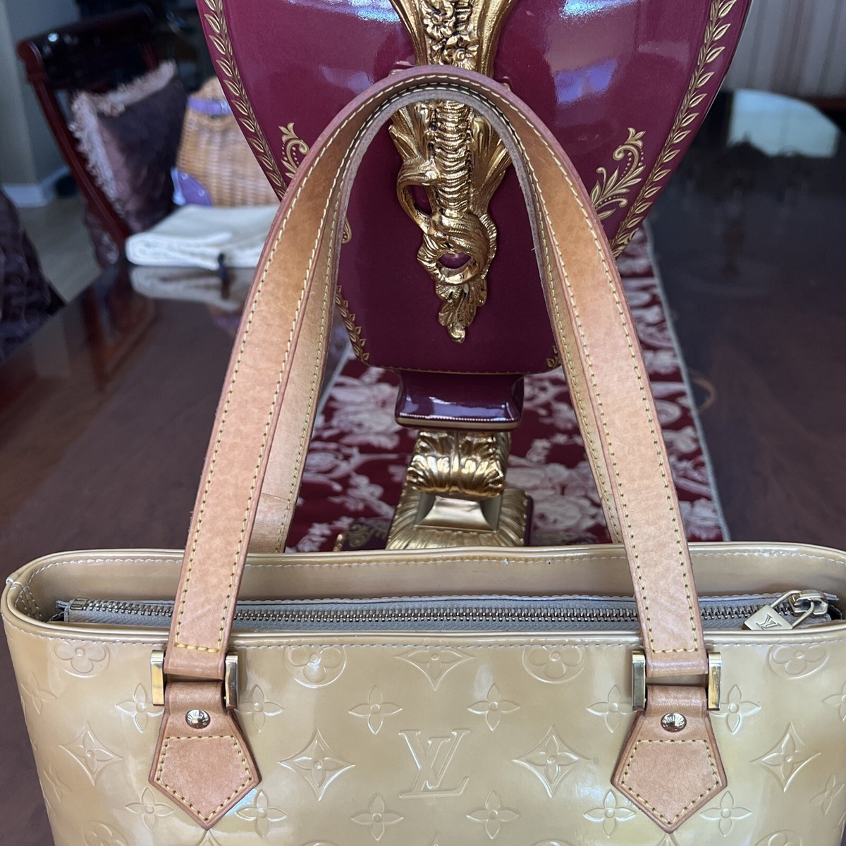 Louis Vuitton Monogram Vernis And Vanchetta Leather Houston Louis Vuitton Monogram Vernis And Vanchetta Leather Houston