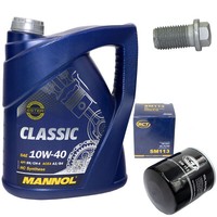 MotoröL Set 10W-40 5 Liter + ÖLfilter SM 113 + Schraube FüR Citroen Fiat Ducato