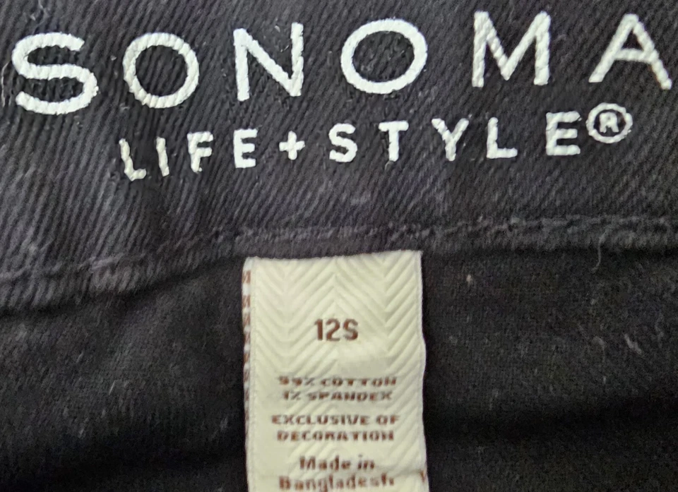 Pantalones de mezclilla para mujer Sonoma talla 12S 12 Petite tiro medio rectos NUEVO Foto 2 de 4