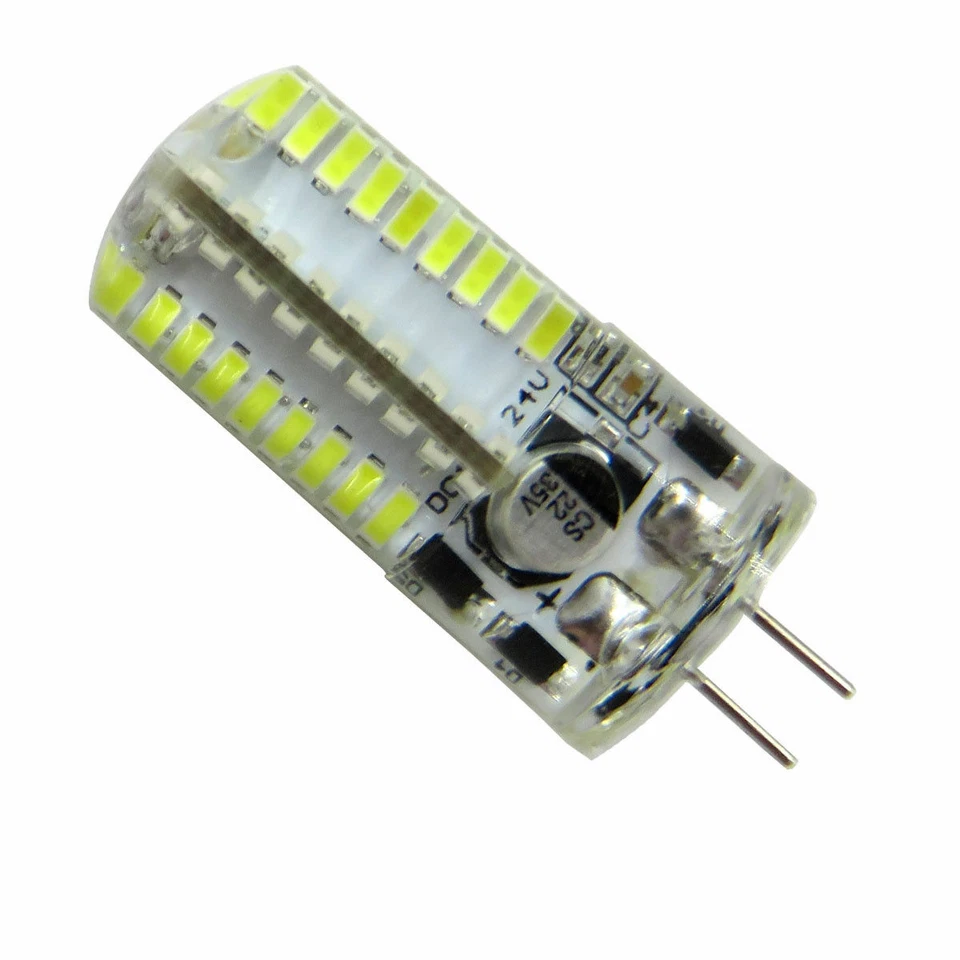 10pcs G4 3W led bulb 72 3014SMD LED light 12~24V Silicone Crystal Warm/White - Image 2 of 4