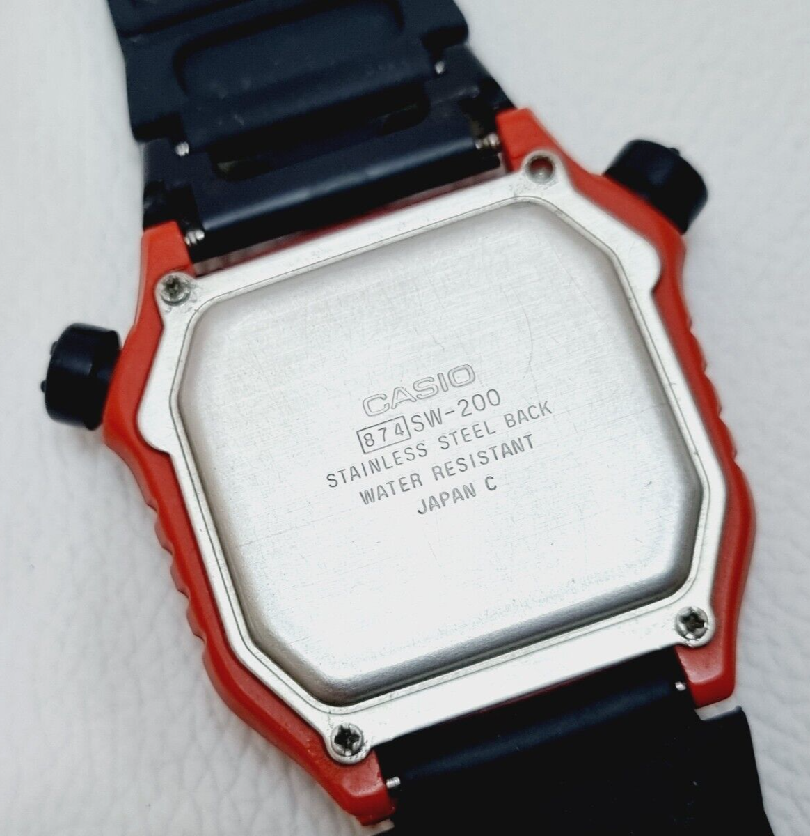 Casio Original SW 200 Red Very Rare Vintage Japan Watch | eBay