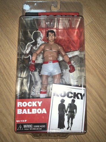 NECA Rocky Balboa Boxant Action Figurine Série 1 Pré Lutte Blanc