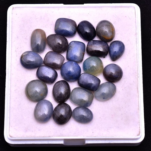 22 piezas cabujón de zafiro natural de 9 mm-10 mm sin tratar al por mayor - Imagen 2 de 4