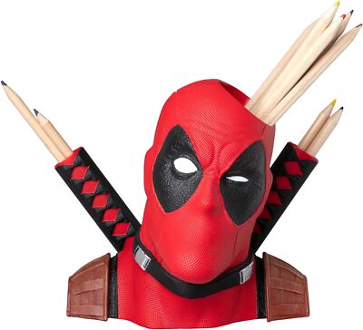 OFFIZIELLER MARVEL COMICS DEADPOOL BÜSTE DEST ORDENTLICHER STIFTHALTER