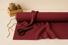 Quinacridone Magenta Linen Blend Fabric by the Yard – Ideal for Apparel & Décor