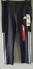 Adidas Ladies High Waist 3/4 Capri 3-Stripe Active Tights, 2 Deep POCKETS