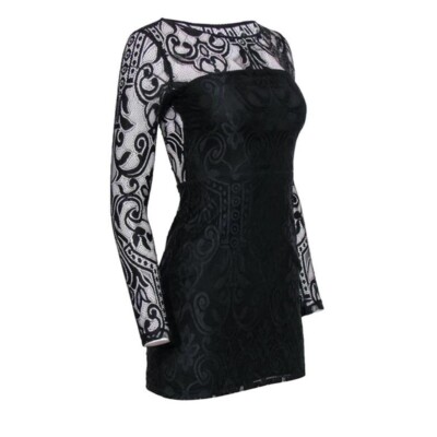 alexis dress black lace Alexis Women’s Dress Black Lace Midi Dress Alexis Women's Black L Large