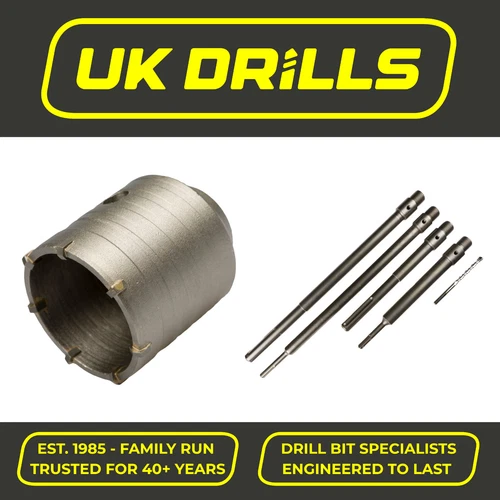 TCT CORE DRILLS 30-150mm & ADAPTORS FOR CONCRETE, MASONRY AND BRICK