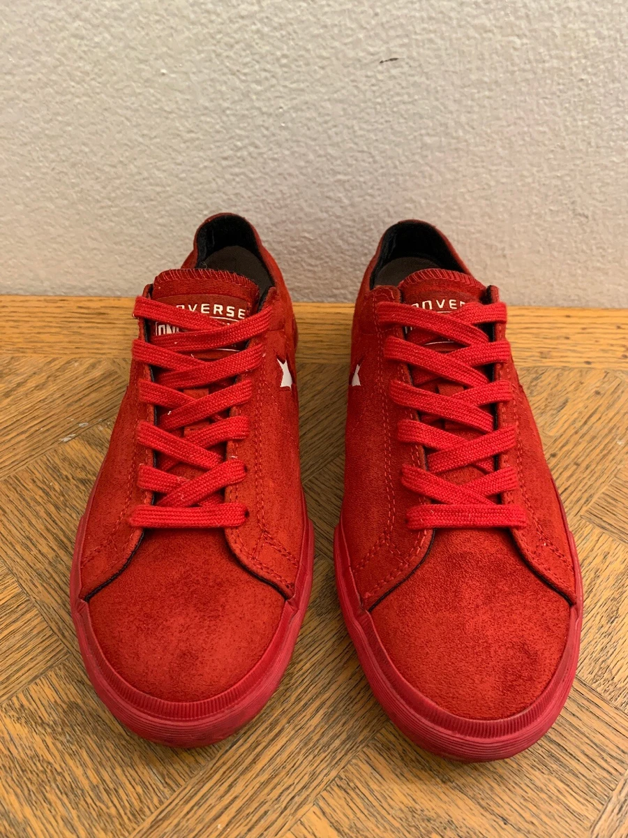 Red suede converse all stars 2025