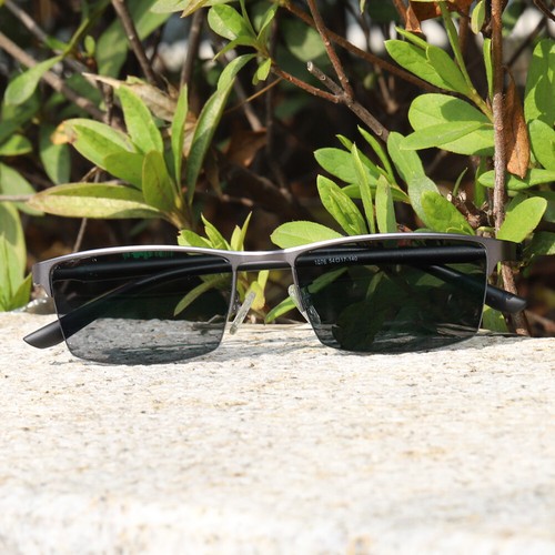 Men's Semi Senza Montatura Occhiali Da Lettura Occhiali fotocromatiche  GRIGIO +0.00 ~ +4.00 | eBay