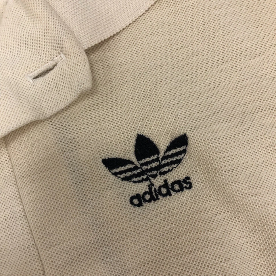 Vtg 70 80's Adidas Streetwear Embroidered LOGO Casual Polo 50/50 Shirt USA L - Image 3 of 4