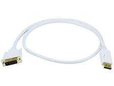 Monoprice 3ft. White Displayport to DVI-D Cable PID: 6014 P/N: DP-DVI-28-03