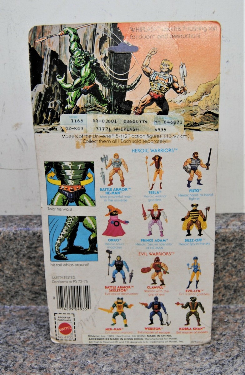 1983 Masters of The Universe Whiplash Mattel No. 4935 NOS